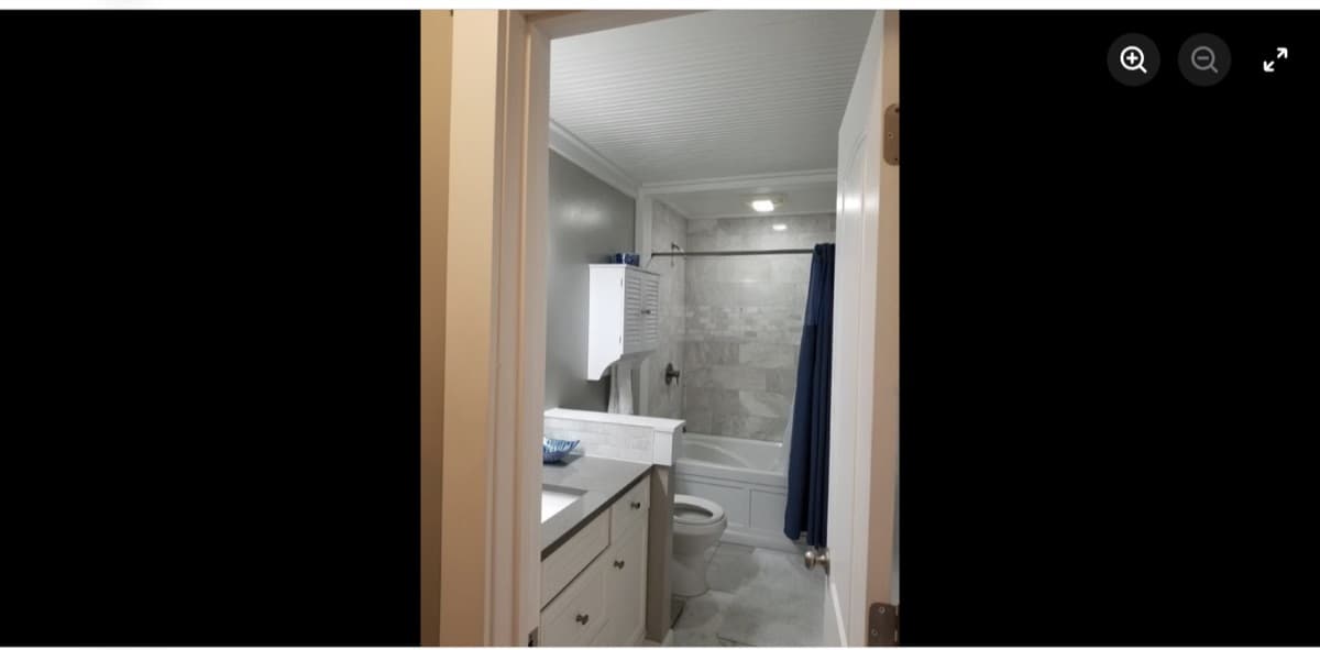 Guest bathroom remodel with tub, shower, and new vanity