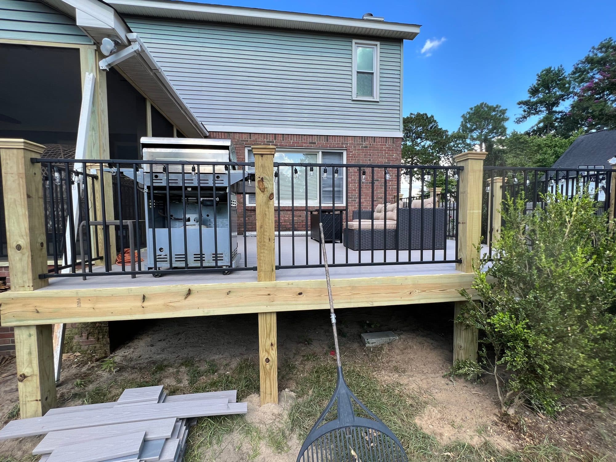 Deck and outdoor living project completed by Nailed It Roofing & Renovations for a homeowner in Cayce, SC