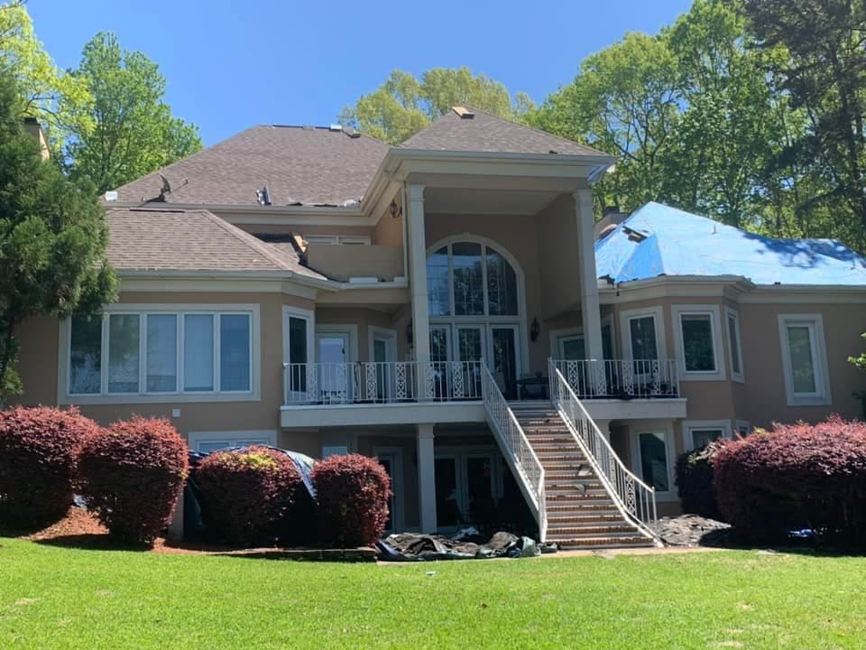 Two-story home with a new deck in lake murray, sc