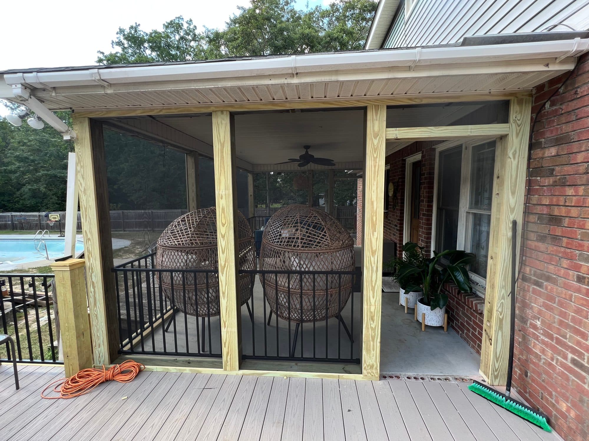 Deck and outdoor living project completed by Nailed It Roofing & Renovations for a homeowner in Lugoff, SC