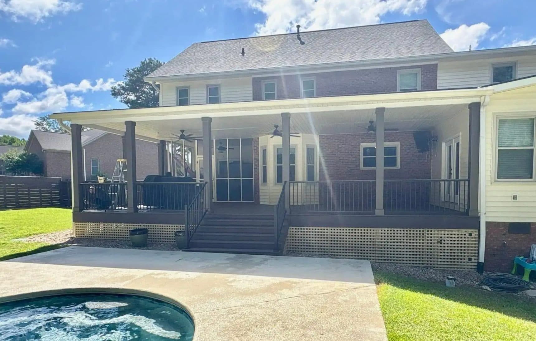 Deck and outdoor living project completed by Nailed It Roofing & Renovations for a homeowner in Batesburg-Leesville, SC