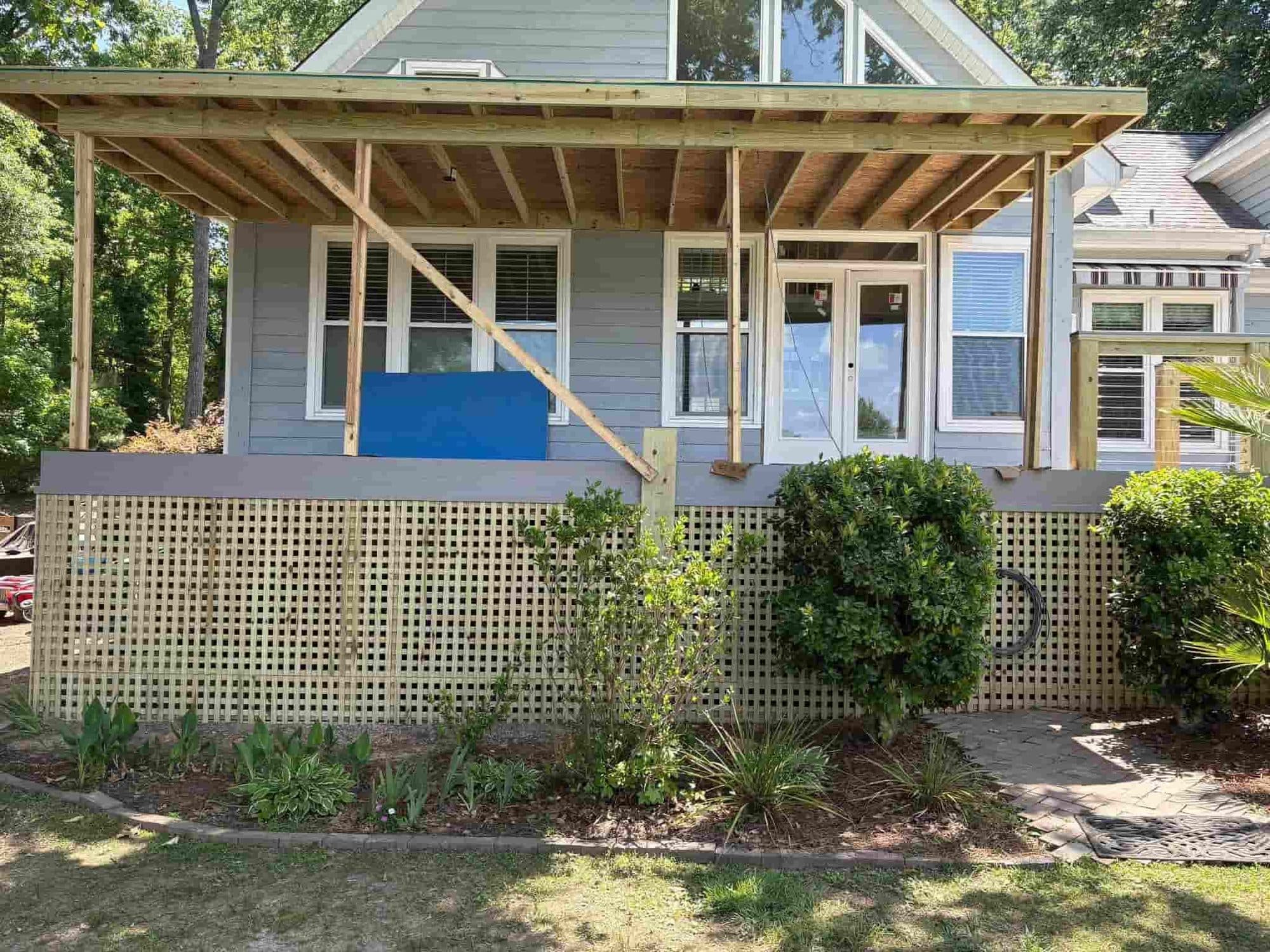 Wood Deck Roof Installation Construction Process